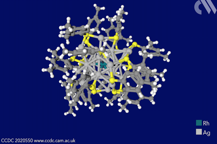 Image showing first nanocluster that is a superatom contained within a superatom