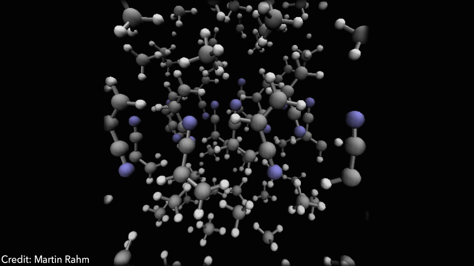 3D simulation of azotosome membrane in liquid methane