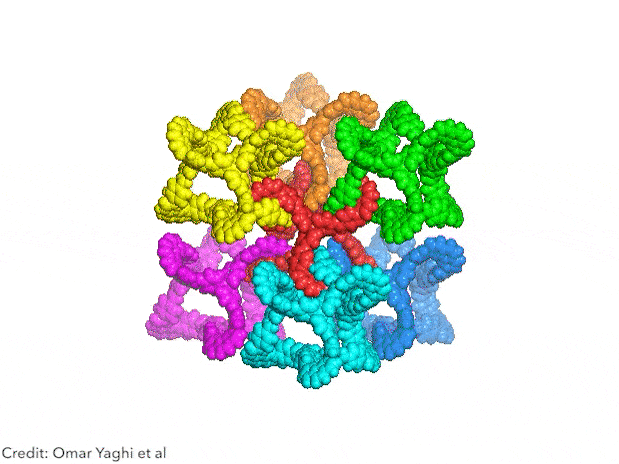 3D gif showing the structure of spinning chemical chain armor