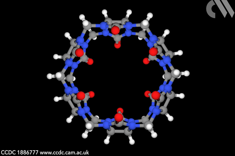 Spinning 3D molecule for CCDCC reference 1886777