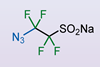 A chemical structure with an N3 and 2 Fs on the first carbon, two Fs and a S O2 Na on the second carbon.