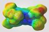 A heatmap bubble around a molecule