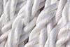 Close up of white nylon ropes