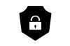 shield and lock icon. Element of cybersecurity icon for mobile concept and web apps. Glyph style shield and lock icon can be used for web and mobile on white background