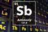 Periodic table of the elements – 51 – Antimony