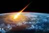 A illustration showing a meteor hitting Earth