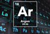 Periodic table of the elements – 18 – Argon