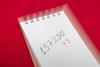 Numbers on a notepad