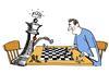An illustration showing a chess robot