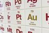 Gold tile on the periodic table