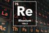 Periodic table of the elements – 75 – Rhenium