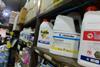 Bottles of paraquat weedkiller on sale in a Thai hardware shop