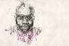 An illustrated portrait of Kelly Chibale