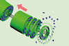 An image showing threading carbon nanotubes through a self-assembled nanotube