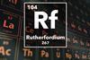 Periodic table of the elements – 104 – Rutherfordium