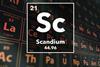 Periodic table of the elements – 21 – Scandium