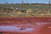 Daldykan river in russia turns bright red