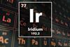 Periodic table of the elements – 77 – Iridium