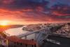 A picture of sunset over Porto