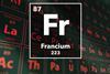 Periodic table of the elements – 87 – Francium
