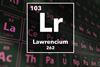 Periodic table of the elements – 103 – Lawrencium