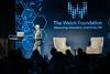 Eric N Jacobsen, Harvard University, taking the stage at the  Welch Foundation conference in 2024