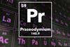 Periodic table of the elements – 59 – Praseodymium