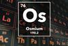 Periodic table of the elements – 76 – Osmium