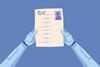 CV held by robot hands