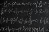 Schrodinger's equation on a blackboard