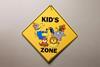 An image showing a kid's zone warning sign