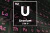 Periodic table of the elements – 92 – Uranium