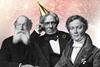 Kekule, Faraday and Mitscherlich in a party collage