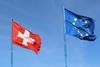 Switzerland and EU flags