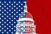 US flag and Capitol building illustration