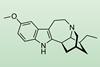 Skeletal structure of ibogaine