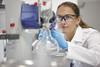 PhD student using rotavap