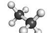 Ethane natural gas component, molecular model
