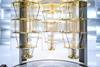 3d rendering quantum computer machine in shield capsule