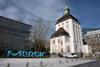 Merck signage in Darmstadt