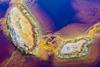 Rio Tinto in Andalusia, Spain where iron and other minerals in the water responsible for amazing color of the rocks and water.