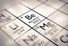 An image of the periodic table, focusing on beryllium