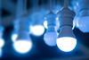 Blue domestic LED light bulbs