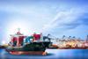Transportation of International Container Cargo ship