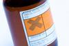 Label on a bottle of dichloromethane