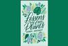 An image showing the book cover, which features a number of leaf illustrations arranged around the words 'Lessons from Plants' in the centre on a light green background