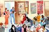 Women in medical waiting room