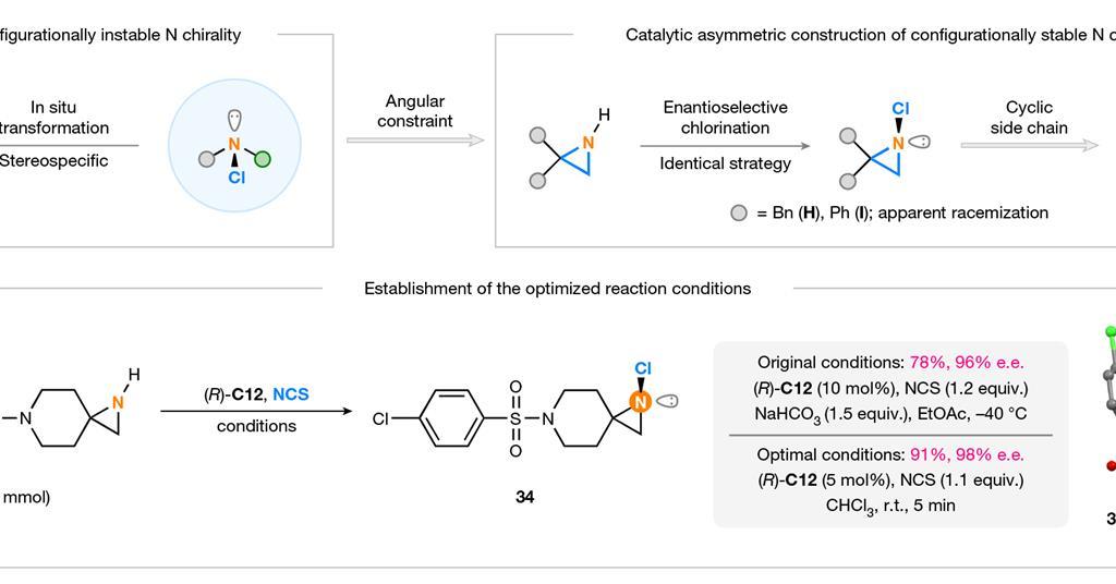 Stable chiral nitrogen centres created through asymmetric chlorination ...