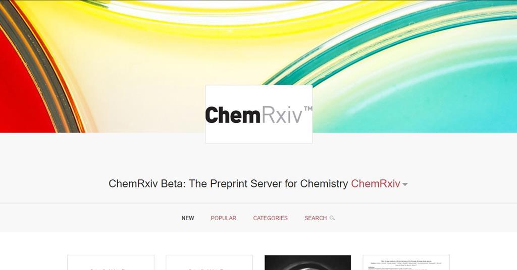 Chem Rx Log In UK and German chemistry societies sign up to ChemRxiv preprint effort ...