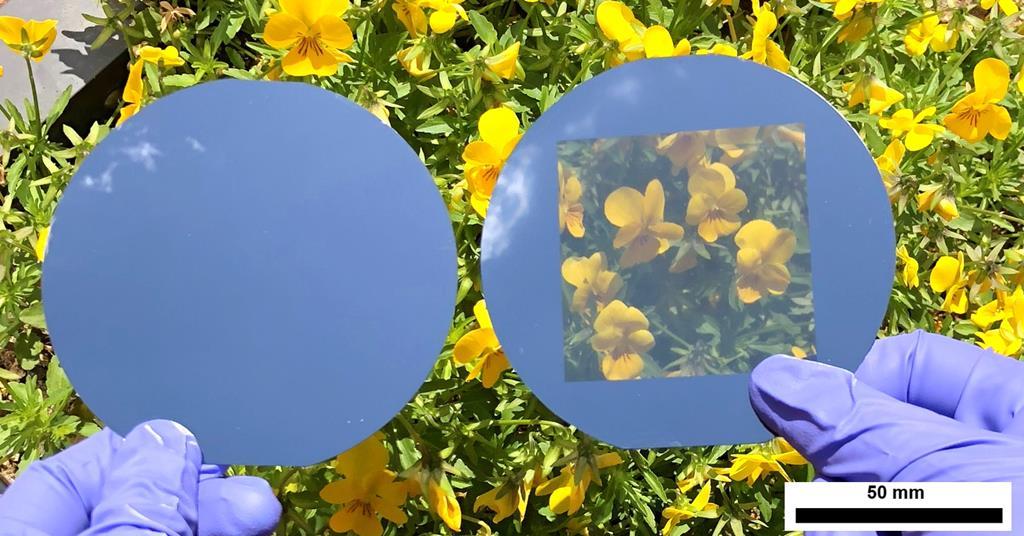 Tiny holes turn silicon solar cells transparent, Research